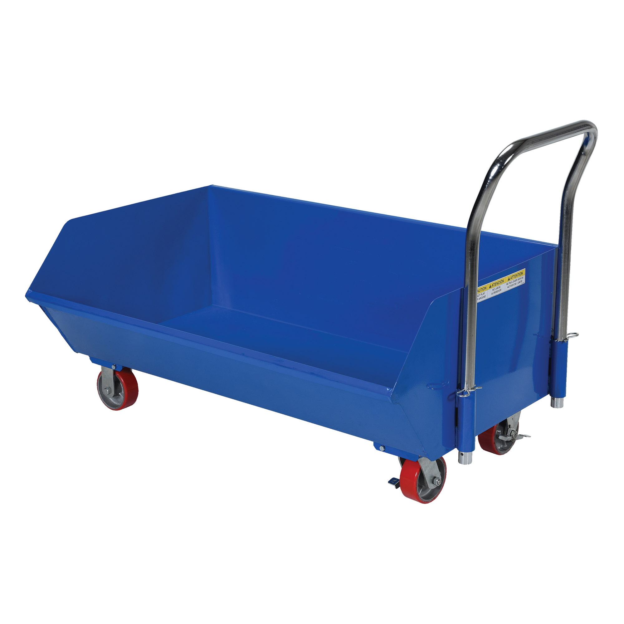 Vestil Low Profile Hopper, Capacity 1000, Volume 0.33, Color Blue, Model# SLPT-33